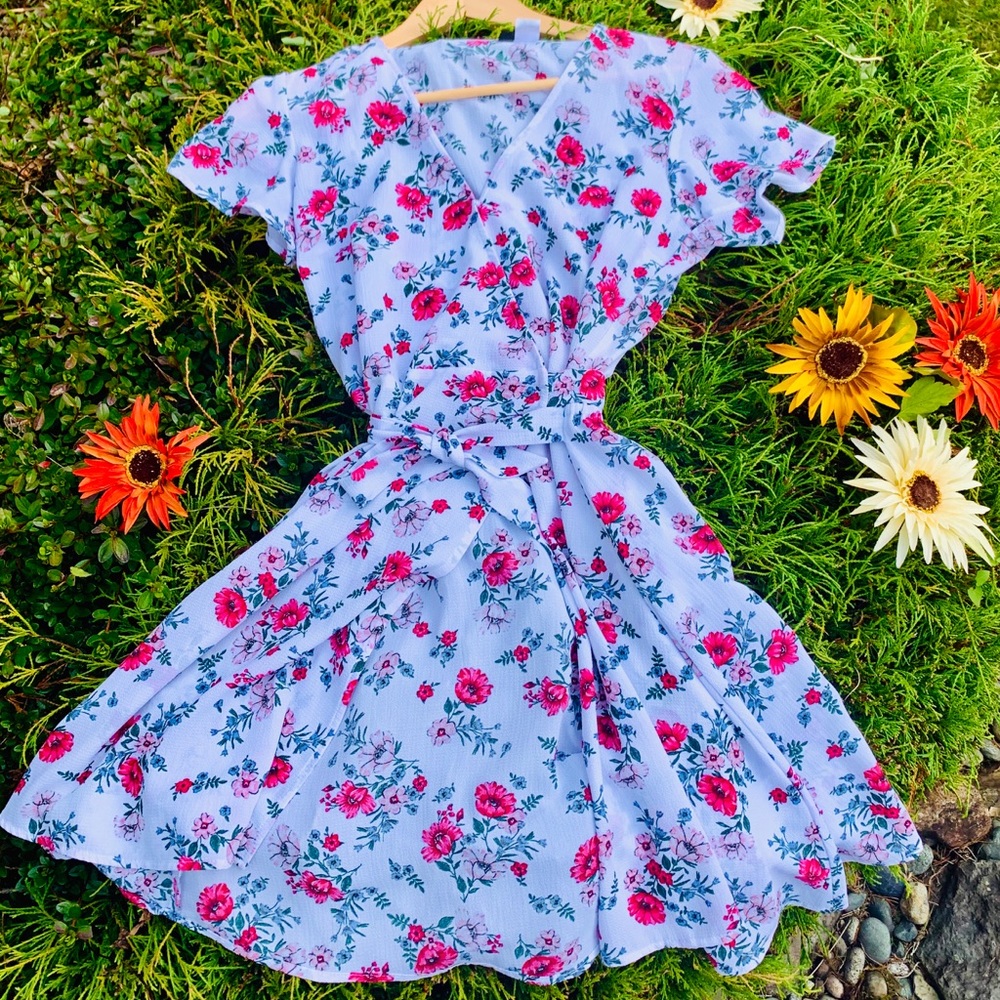 Floral Wrap Dress